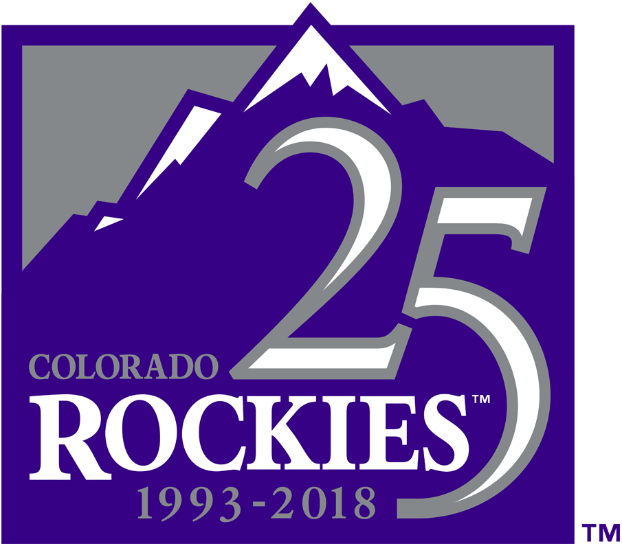 Colorado Rockies 2018 Anniversary Logo iron on heat transfer